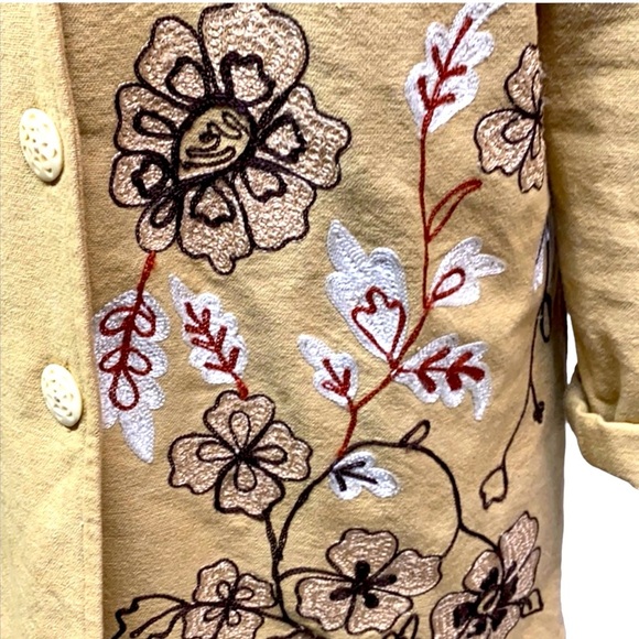 Alex Kim Embroidered Tan Jacket - Picture 3 of 4